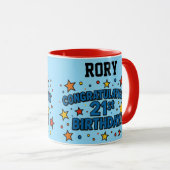 Mug pour 21 ans (Devant droit)