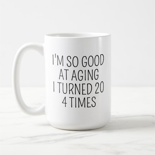 Mug pour 80e anniversaire, Cadeau 80 ans, 80 ans (Gauche)