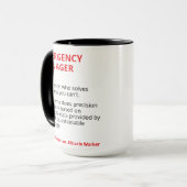 Mug pour Administrateur de crise pour Cadeaux d'Ad (Devant gauche)