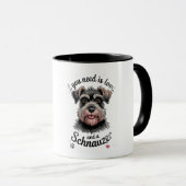 Mug pour amateur de Schnauzer mignon (Devant droit)
