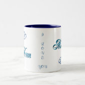 Mug pour angle floral bleu MOM (Centre)