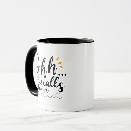 Mug Pour ce faire, un bureau comptable de feuille de c (Devant gauche)