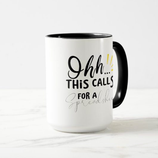 Mug Pour ce faire, un bureau comptable de feuille de c (Devant droit)