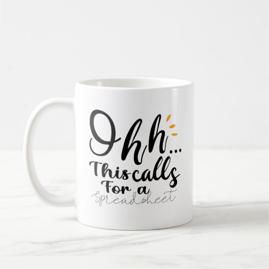 Mug Pour ce faire, un bureau comptable de feuille de c (Gauche)