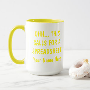 Mug Pour cela, il faut une feuille de calcul, un compt