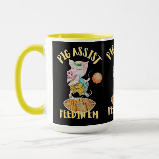 MUG POUR COCHON DE BASKETBALL ASSISTÉ (Gauche)