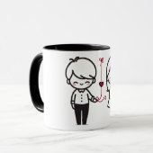 Mug pour couple mignon “Unis par l'amour” (Devant gauche)