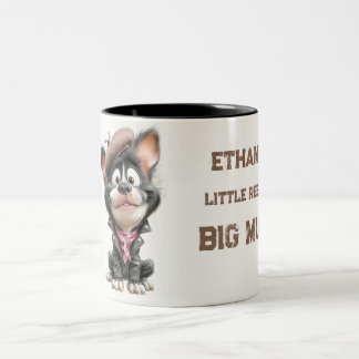 Mug pour enfants personnalisé avec un chiot rebell