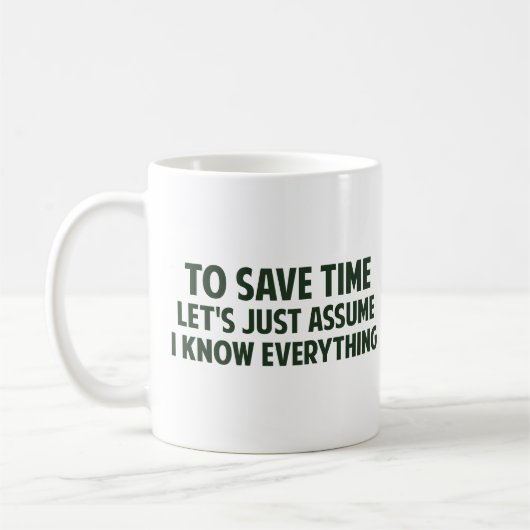 Mug Pour épargner le temps nous a laissés juste (Gauche)