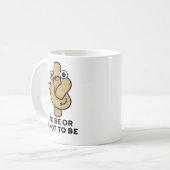 Mug Pour Être Ou Pour Être Drôle Shakespeare Pun À Cor (Devant gauche)