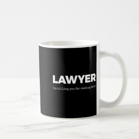 Mug Pour la lecture de facturation d'avocat (Droite)