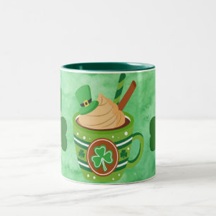Mug pour la Saint Patrick avec une image au chocol