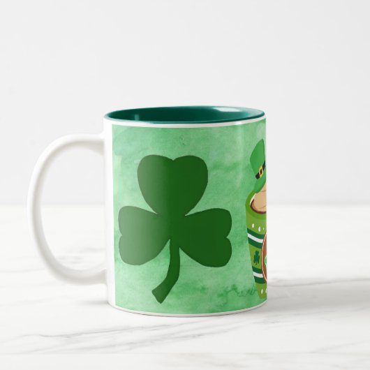 Mug pour la Saint Patrick avec une image au chocol (Gauche)