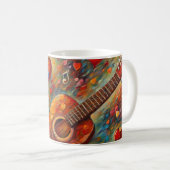 Mug Pour L'Amour Des Guitares Et De La Musique (Devant droit)