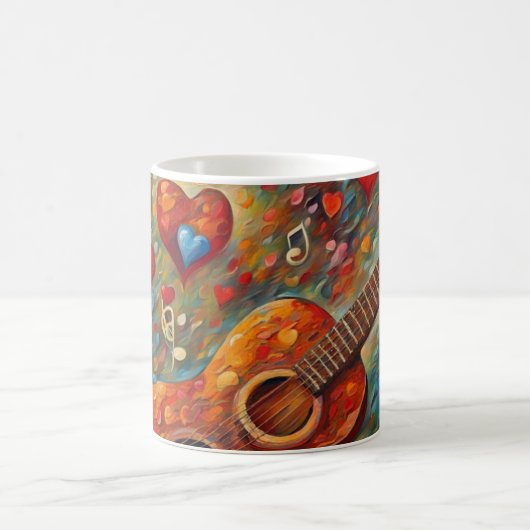 Mug Pour L'Amour Des Guitares Et De La Musique (Centre)