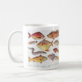 Mug Pour l'Angleur - Illustrations de Poissons Vintage (Gauche)