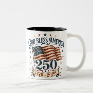 Mug pour le 250e anniversaire de Dieu bénisse l'Am