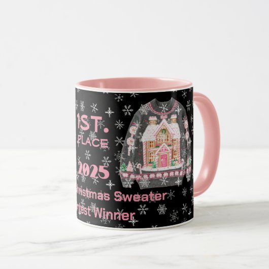 Mug pour le gagnant du concours de pull de Noël ta (Devant droit)
