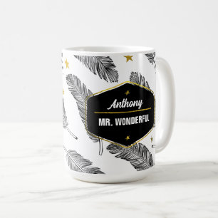 Mug Pour le mari en Fête des pères.Motif de plumes