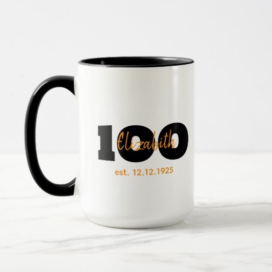 Mug pour les 100 ans, Cadeau pour un événement mar (Gauche)