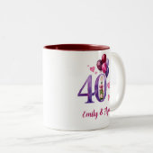 Mug pour les 40 ans de mariage Rubis (Devant droit)