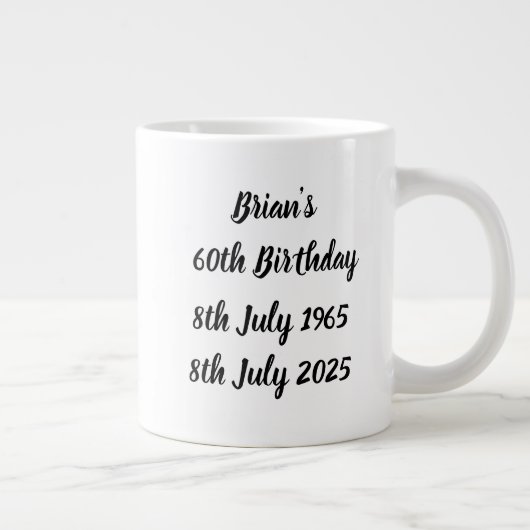 Mug pour les 60 ans de Brian (Droite)