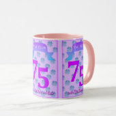 Mug pour les 75 ans en allemand (Devant droit)