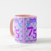 Mug pour les 75 ans en allemand (Devant gauche)