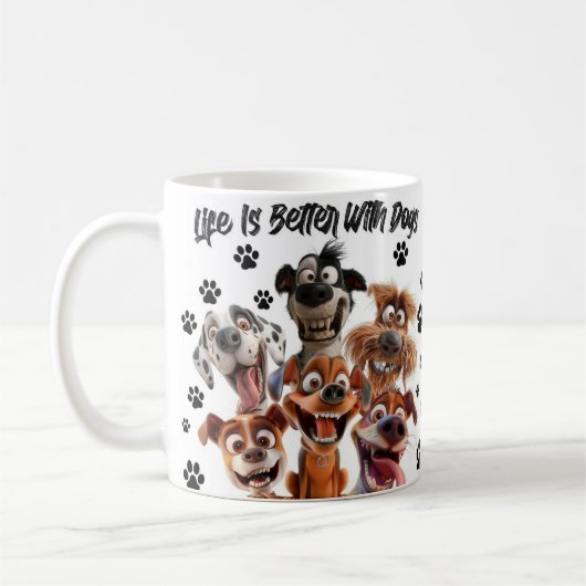 Mug pour les amateurs de chiens (Gauche)