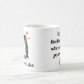 Mug Pour les amoureux, Citation de pingouins, Ajouter (Centre)