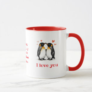 Mug Pour les amoureux, Citation de pingouins, Ajouter 