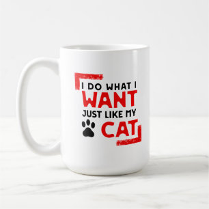 Mug pour les propriétaires de chats Je fais ce que