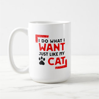 Mug pour les propriétaires de chats Je fais ce que
