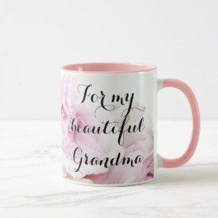 Mug Pour Ma Belle Grand-Mère Plutôt Rose Rose Floral