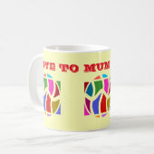 Mug Pour maman et papa couleur crème d'art message (Devant gauche)