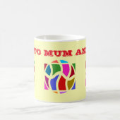 Mug Pour maman et papa couleur crème d'art message (Centre)