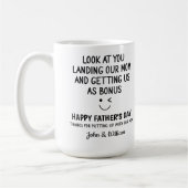 Mug Pour marcher papa Regardez votre maman atterrir (Gauche)