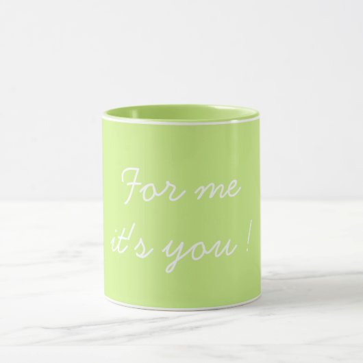 Mug Pour moi c'est toi la Saint-Valentin Light Green (Centre)