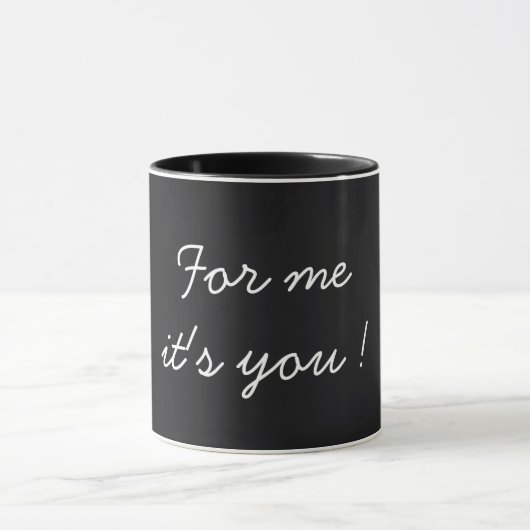 Mug Pour moi c'est toi Saint-Valentin Noir (Centre)