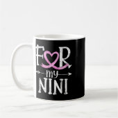 Mug Pour mon Nini rose Ruban de sensibilisation au can (Gauche)