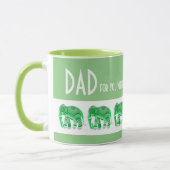 MUG POUR PAPA AVEC ÉLÉPHANTS VERTS COOL (Gauche)