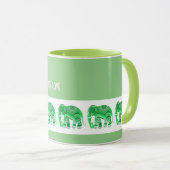 MUG POUR PAPA AVEC ÉLÉPHANTS VERTS COOL (Devant droit)