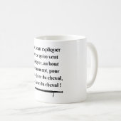 Mug pour savoir faire du cheval (noir) (Devant droit)