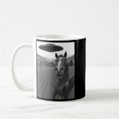 Mug Pour selfie de cheval d'alien Ufo (Gauche)