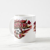 Mug pour supporter de football qatari | Supporter (Devant gauche)