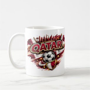 Mug pour supporter de football qatari   Supporter 