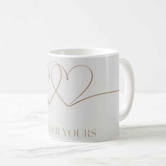 Mug Pour toujours : Coeurs interconnectés Design (Devant droit)