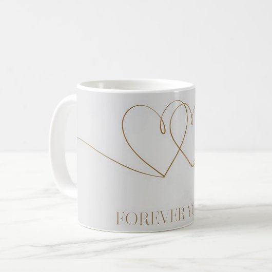 Mug Pour toujours : Coeurs interconnectés Design (Devant gauche)