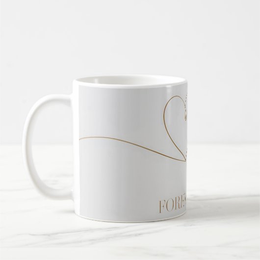 Mug Pour toujours : Coeurs interconnectés Design (Gauche)