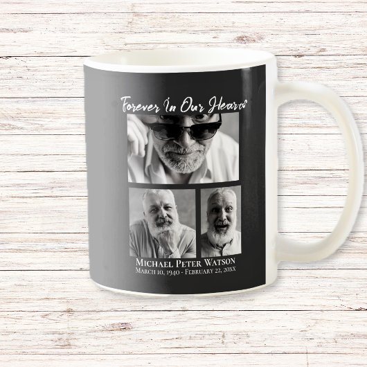 Mug Pour toujours dans nos coeurs papa grand-père Memo